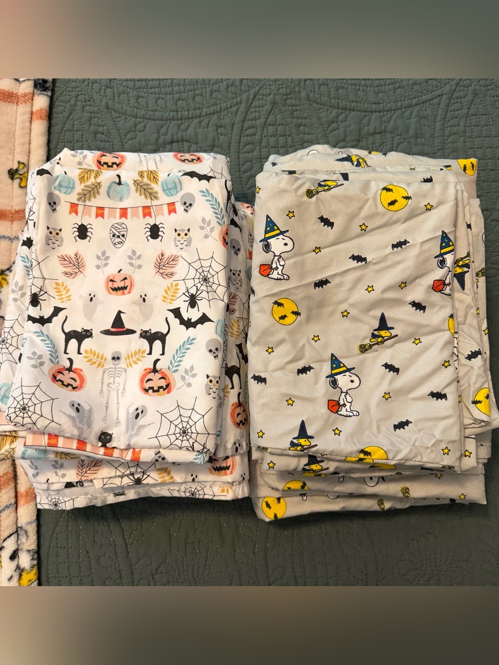 Halloween sheet sets.